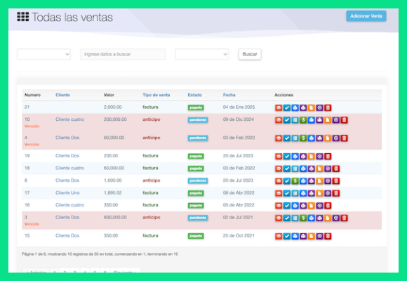 Control de abonos y cartera de clientes